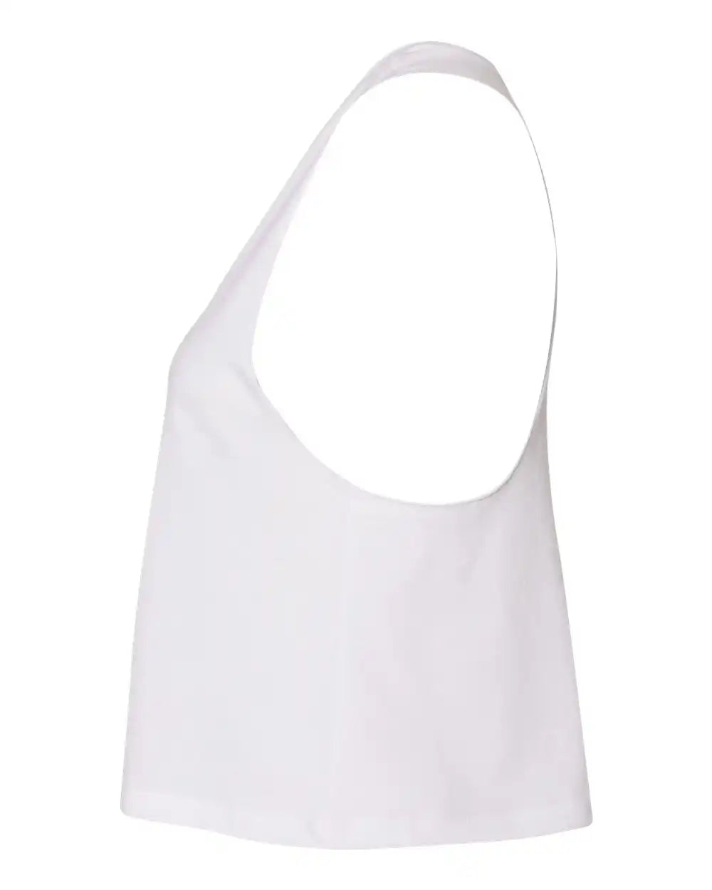 Bella + Canvas 6682 Women’s Racerback Crop Tank - Solid White Blend