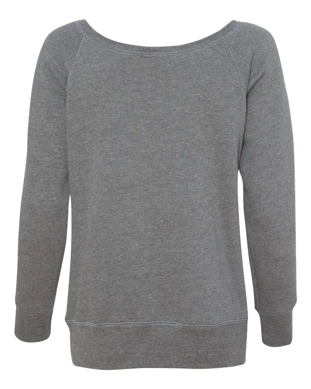 Bella + Canvas 7501 Women’s Sponge Fleece Wide Neck Sweatshirt - Deep Heather
