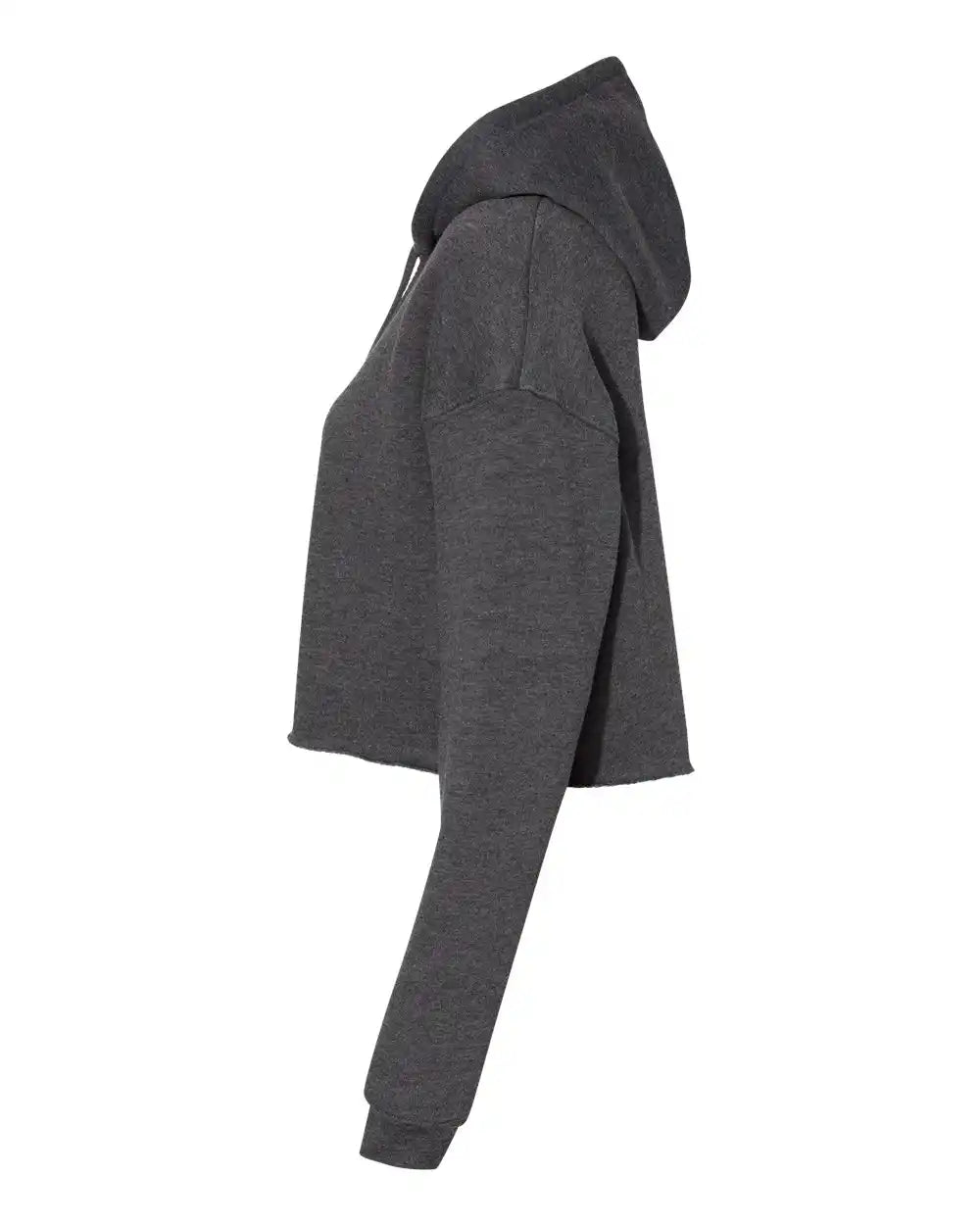 Bella + Canvas 7502 Women’s Crop Fleece Hoodie - Dark Grey Heather
