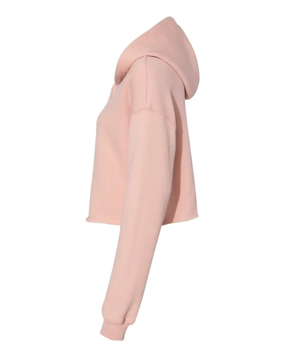 Bella + Canvas 7502 Women’s Crop Fleece Hoodie - Peach