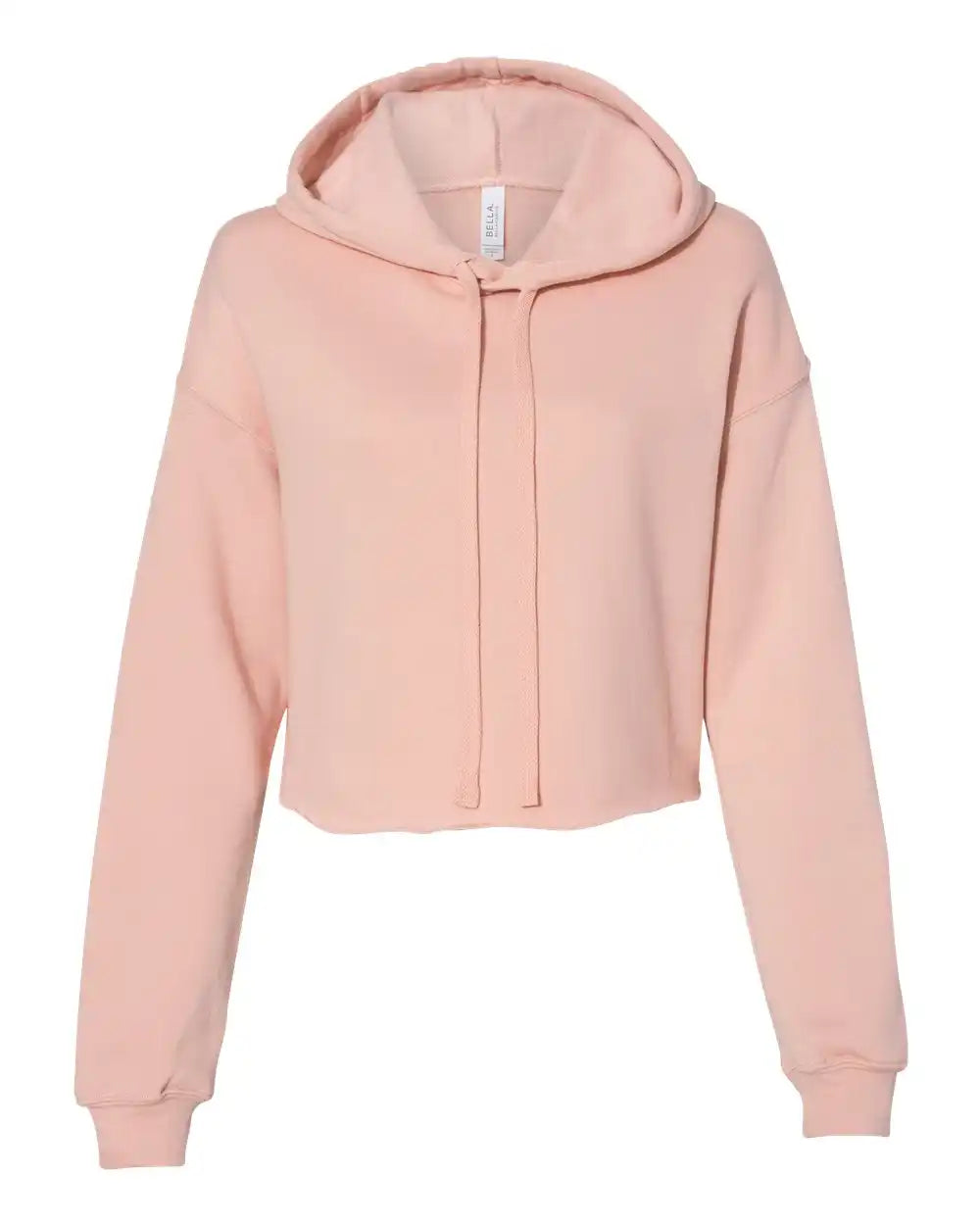 Bella + Canvas 7502 Women’s Crop Fleece Hoodie - Peach - s