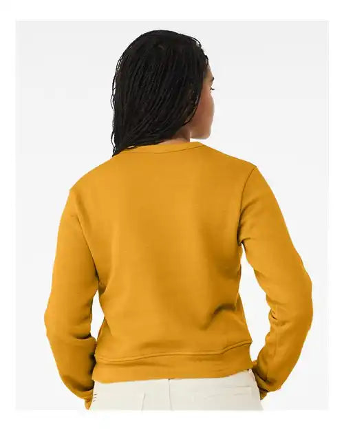 Bella + Canvas 7511 Women’s Sponge Fleece Classic Crewneck Sweatshirt - Heather Mustard
