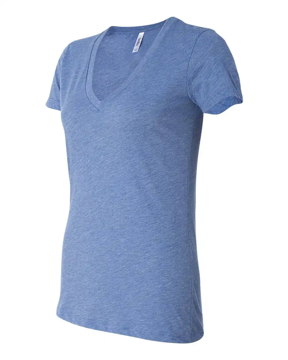 Bella + Canvas 8435 Women’s Triblend Deep V-neck Tee - Blue - s
