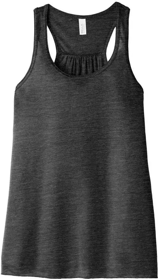 Bella + Canvas 8800 Women’s Flowy Racerback Tank - Charcoal Black Slub