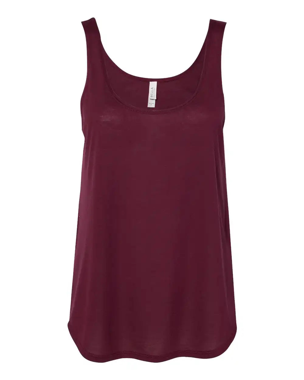 Bella + Canvas 8802b Women’s Flowy Tank with Side Slit - 8802 - Maroon - s