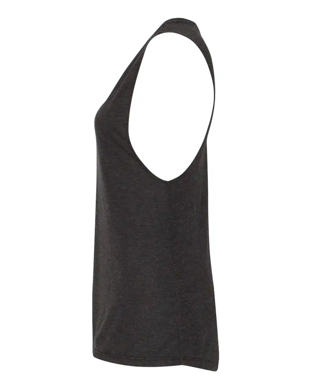 Bella + Canvas 8803 Women’s Flowy Scoop Muscle Tank - Black Heather