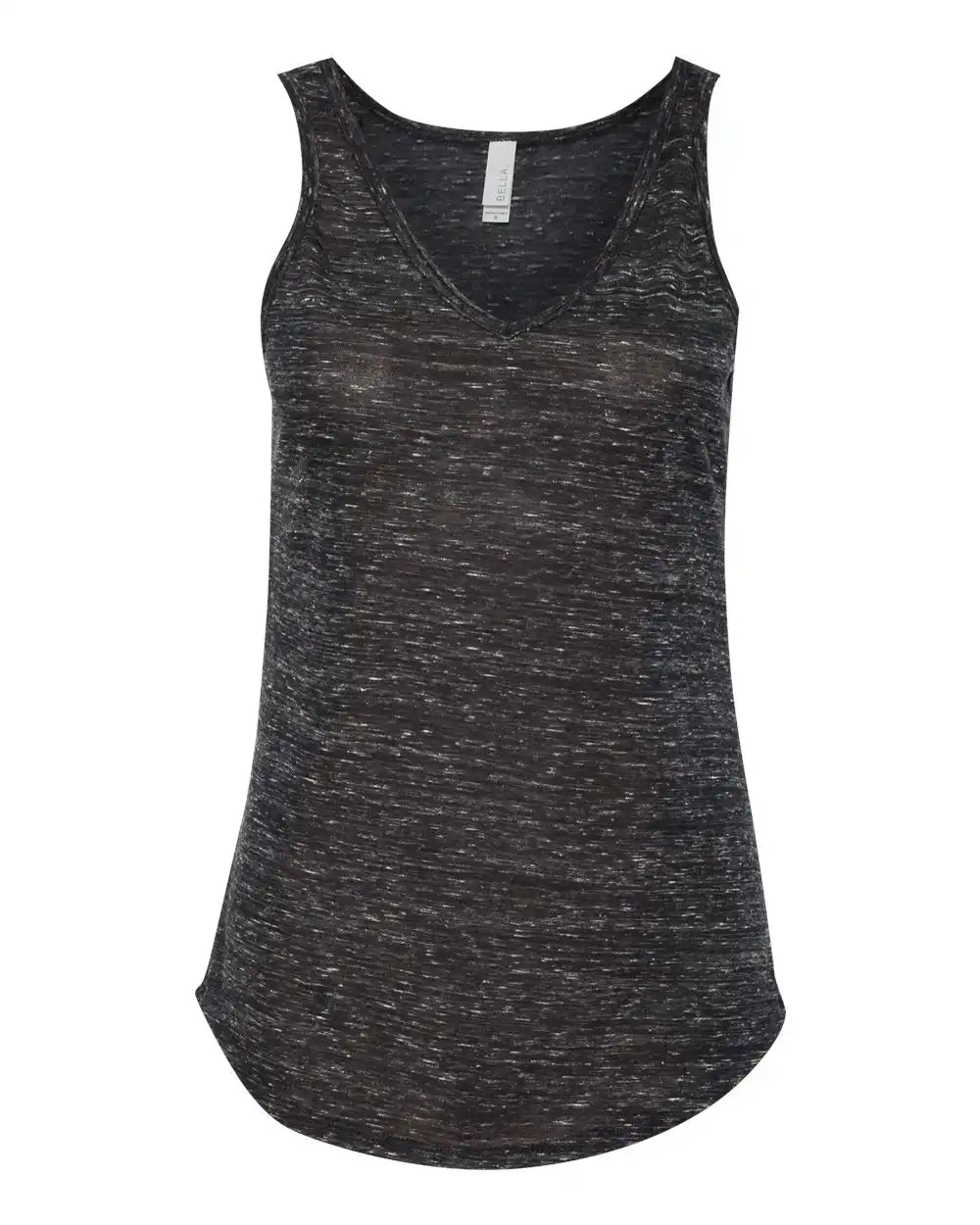 Bella + Canvas 8805b Women’s Flowy V-neck Tank - 8805 - Black Marble - s