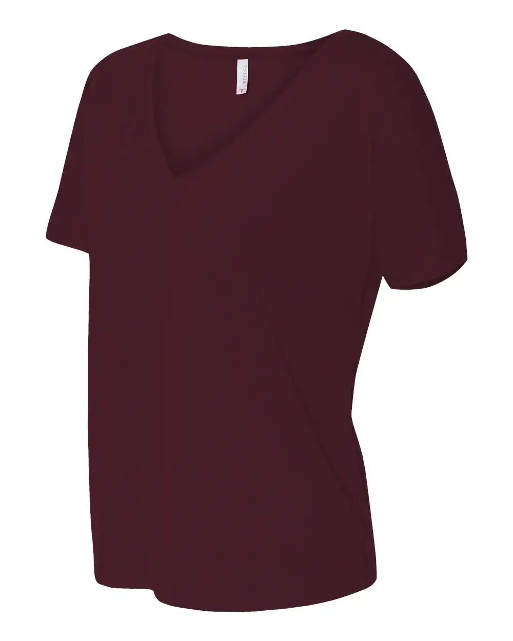 Bella + Canvas 8815 Women’s Slouchy V-neck Tee - Maroon - s