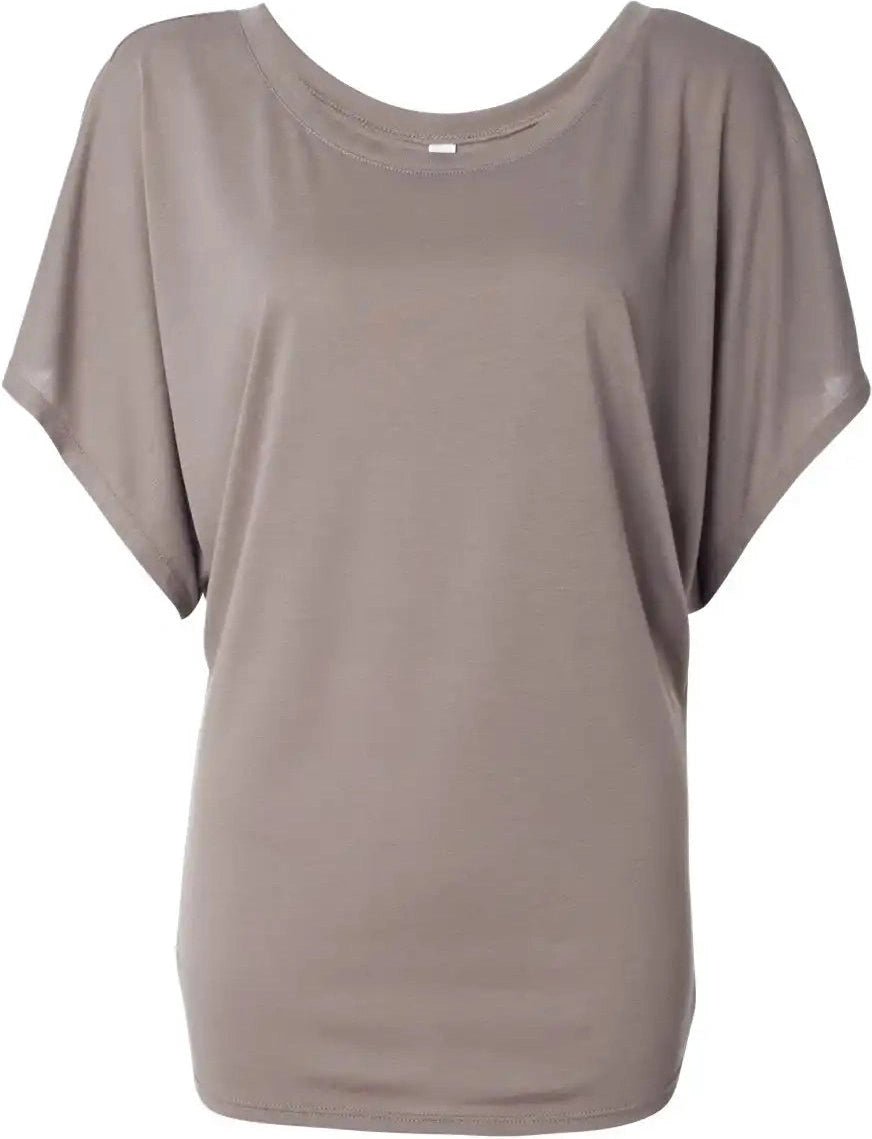 Bella + Canvas 8821b Women’s Flowy Draped Dolman Tee - 8821 - Pebble Brown - s