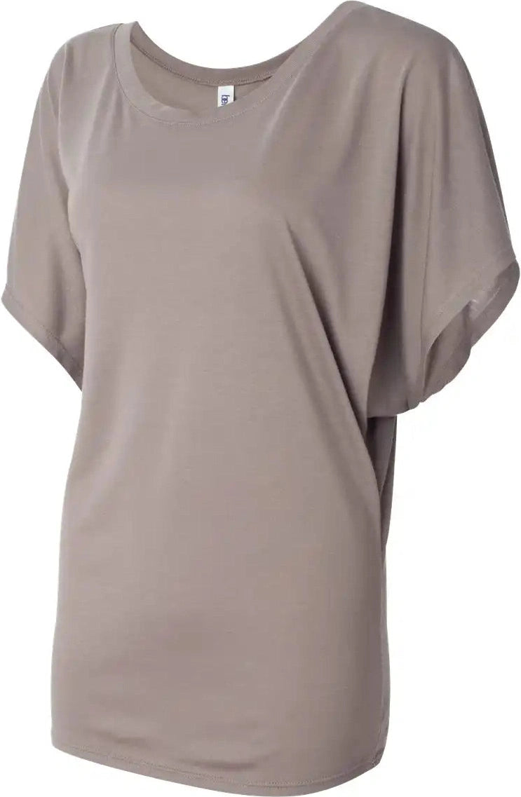 Bella + Canvas 8821b Women’s Flowy Draped Dolman Tee - 8821 - Pebble Brown - s