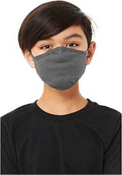 Bella + Canvas TT044Y Youth 2-Ply Reusable Face Mask Pkg 72 - Deep Heather - HIT a Double - 1