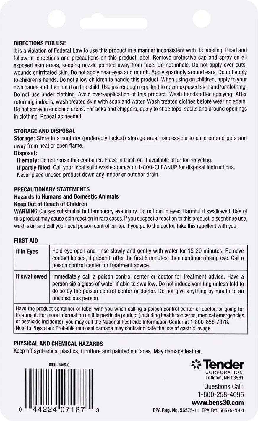 Ben’s 30 Spray Pump Insect Repellent