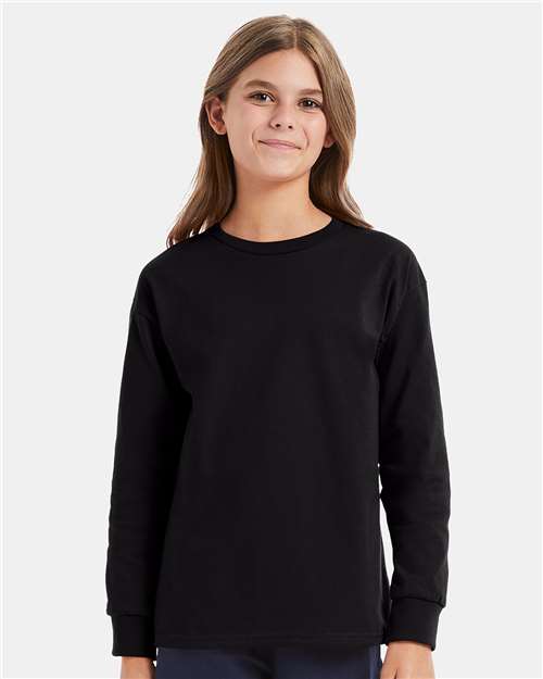 Black Authentic Youth Long Sleeve T-Shirt - 5546