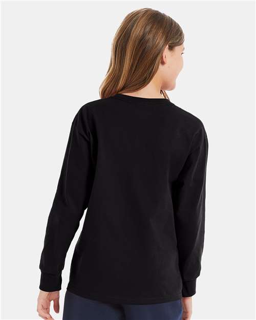 Black Authentic Youth Long Sleeve T-Shirt - 5546