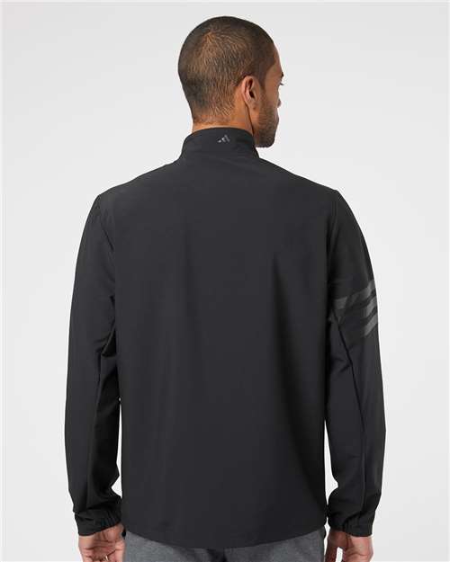 Black/ Black 3-Stripes Full-Zip Jacket - A267
