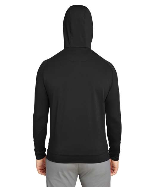 Black/ Black Vandyke Quarter-Zip Pullover Hooded Sweatshirt - SWV600