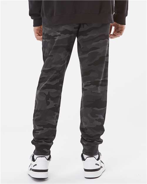 Black Camo Midweight Fleece Pants - IND20PNT