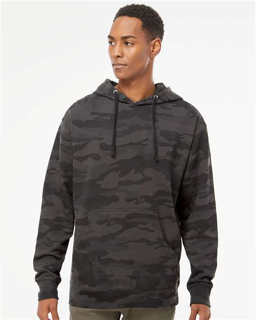 Black Camo Midweight Hooded Sweatshirt - SS4500