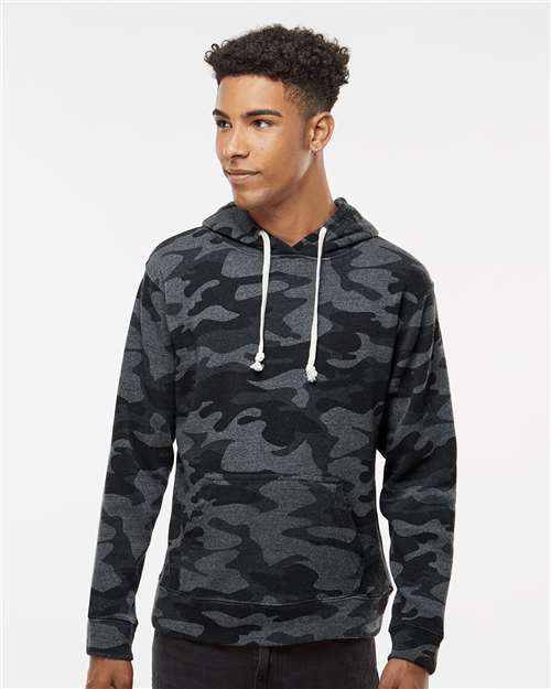 Black Camo Triblend Triblend Fleece Hooded Sweatshirt - 8871