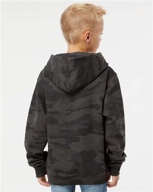 Black Camo Youth Midweight Hooded Sweatshirt - SS4001Y