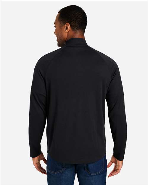 Black/ Carbon Men's Origin Performance Pique Quarter-Zip Pullover - CE418