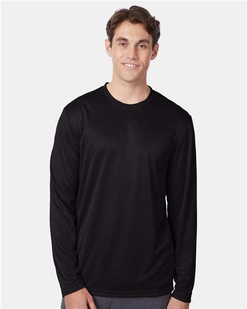 Black Cool DRI® Long Sleeve Performance T-Shirt - 482L
