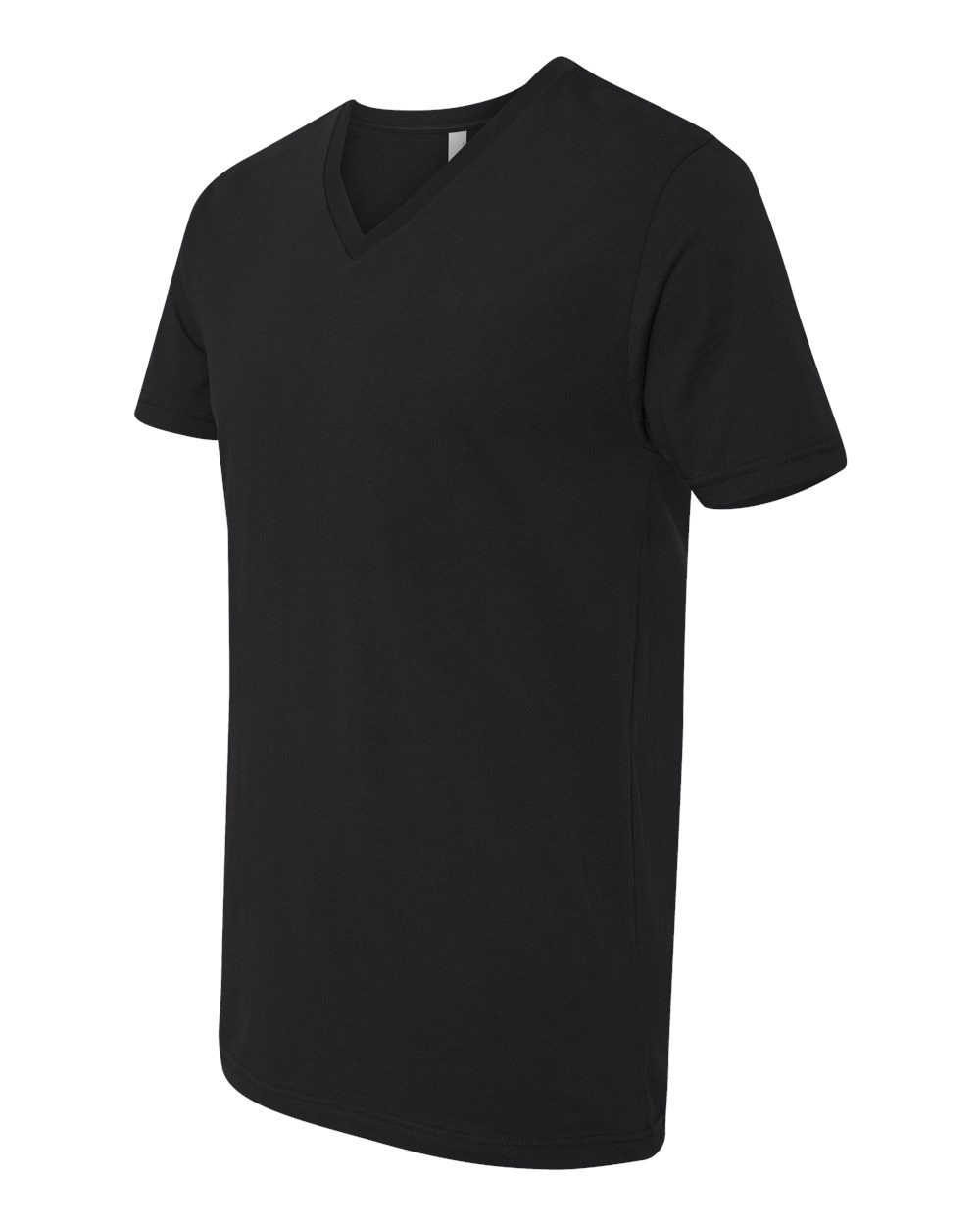 Black Cotton V-Neck T-Shirt - 3200