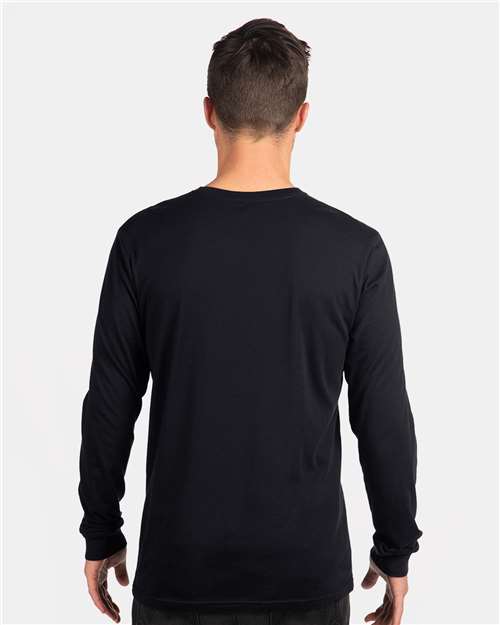 Black CVC Long Sleeve T-Shirt - 6211