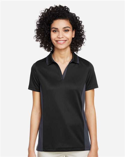 Black/ Dark Charcoal Women's Flash Snag Protection Plus IL Colorblock Polo - M386W