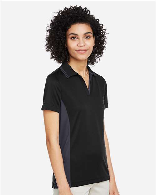 Black/ Dark Charcoal Women's Flash Snag Protection Plus IL Colorblock Polo - M386W