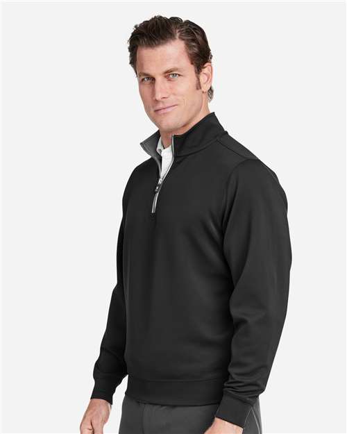 Black/ Dark Shadow Grey Heather Caves Quarter-Zip Tech Pullover - C11512