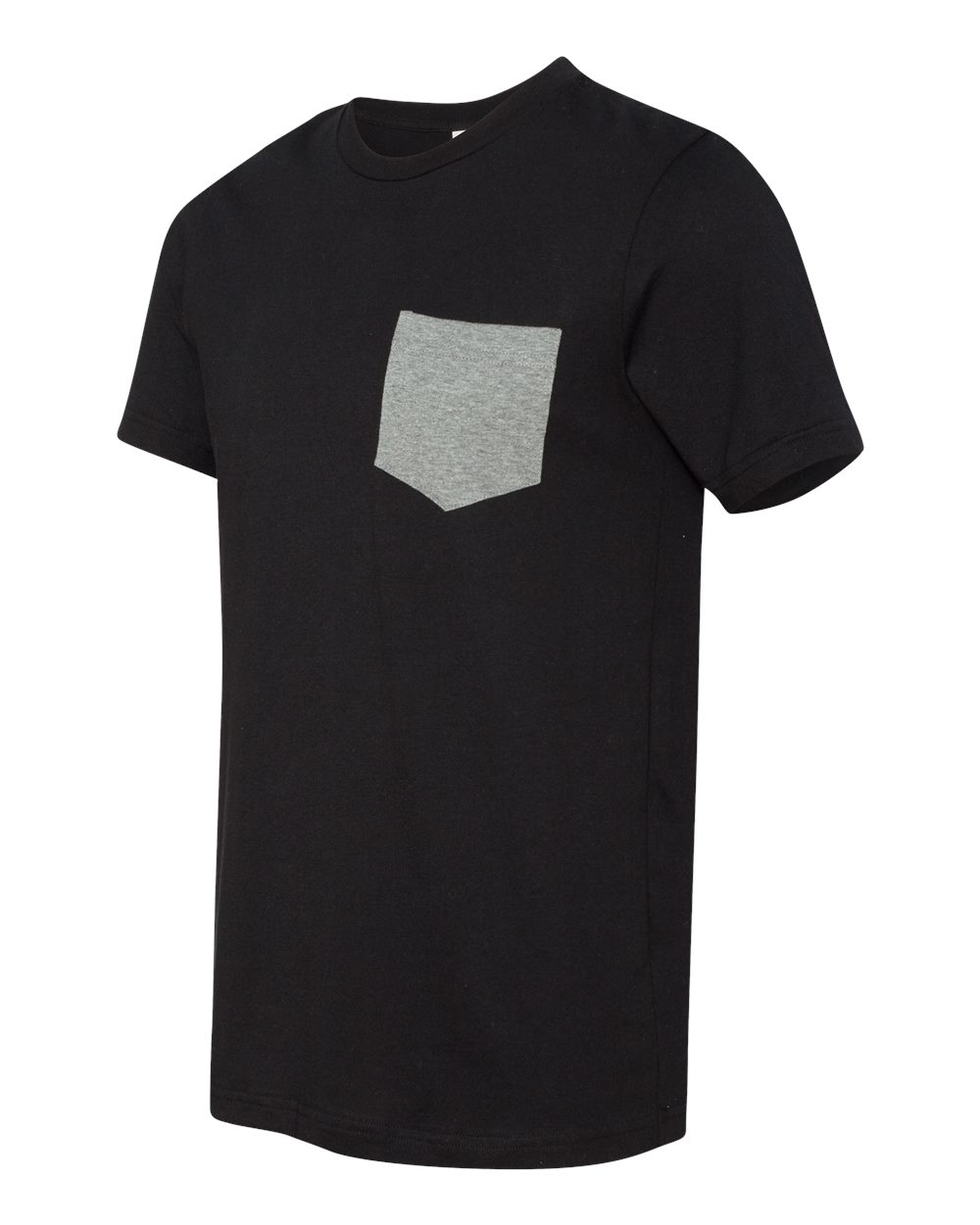Black/ Deep Heather Jersey Pocket Tee - 3021