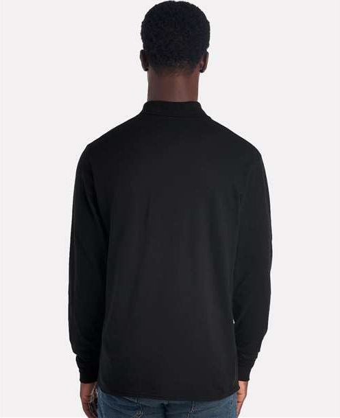 Black Dri-Power® Long Sleeve Polo - 437LR