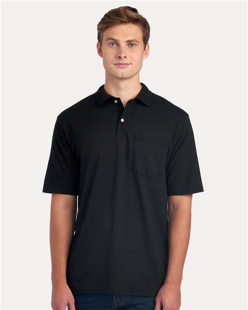 Black Dri-Power® Polo with Pocket - 436MP