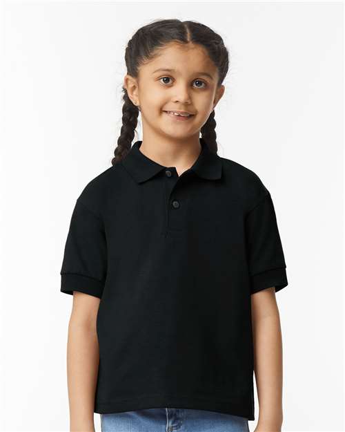 Black DryBlend® Youth Jersey Polo - 8800B