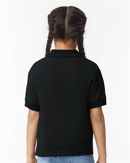 Black DryBlend® Youth Jersey Polo - 8800B