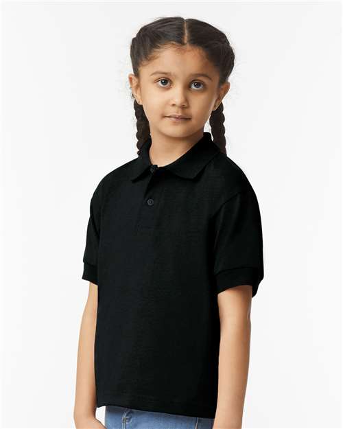 Black DryBlend® Youth Jersey Polo - 8800B
