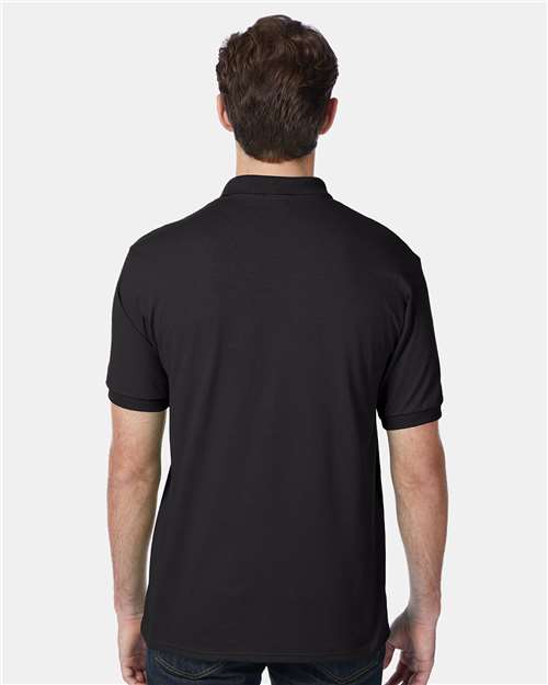 Black Ecosmart® Jersey Polo - 054X