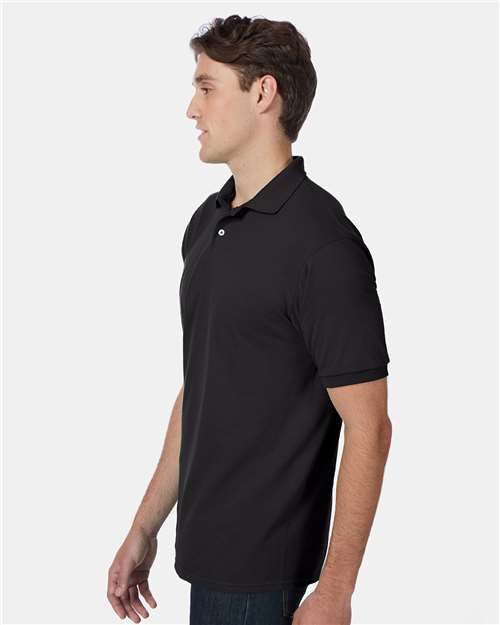 Black Ecosmart® Jersey Polo - 054X