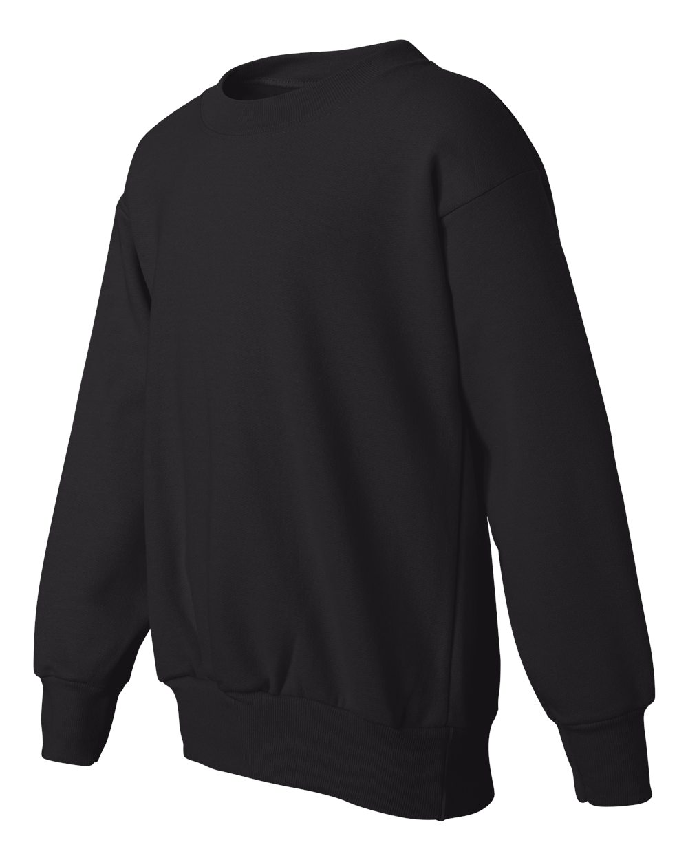 Black Ecosmart® Youth Crewneck Sweatshirt - P360