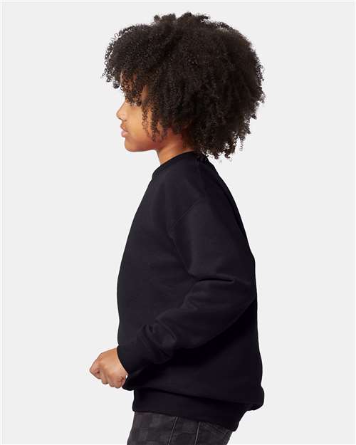 Black Ecosmart® Youth Crewneck Sweatshirt - P360