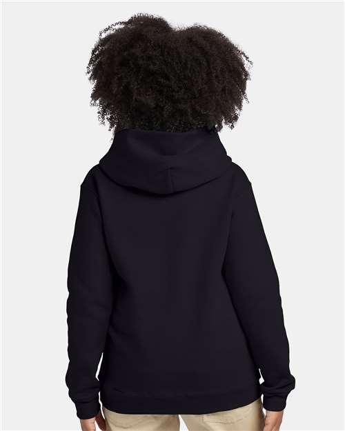 Black Ecosmart® Youth Hooded Sweatshirt - P473