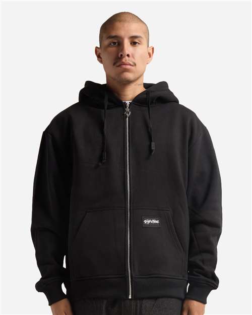 Black Essential Super Heavyweight Full-Zip Hooded Sweatshirt - SHEHZ