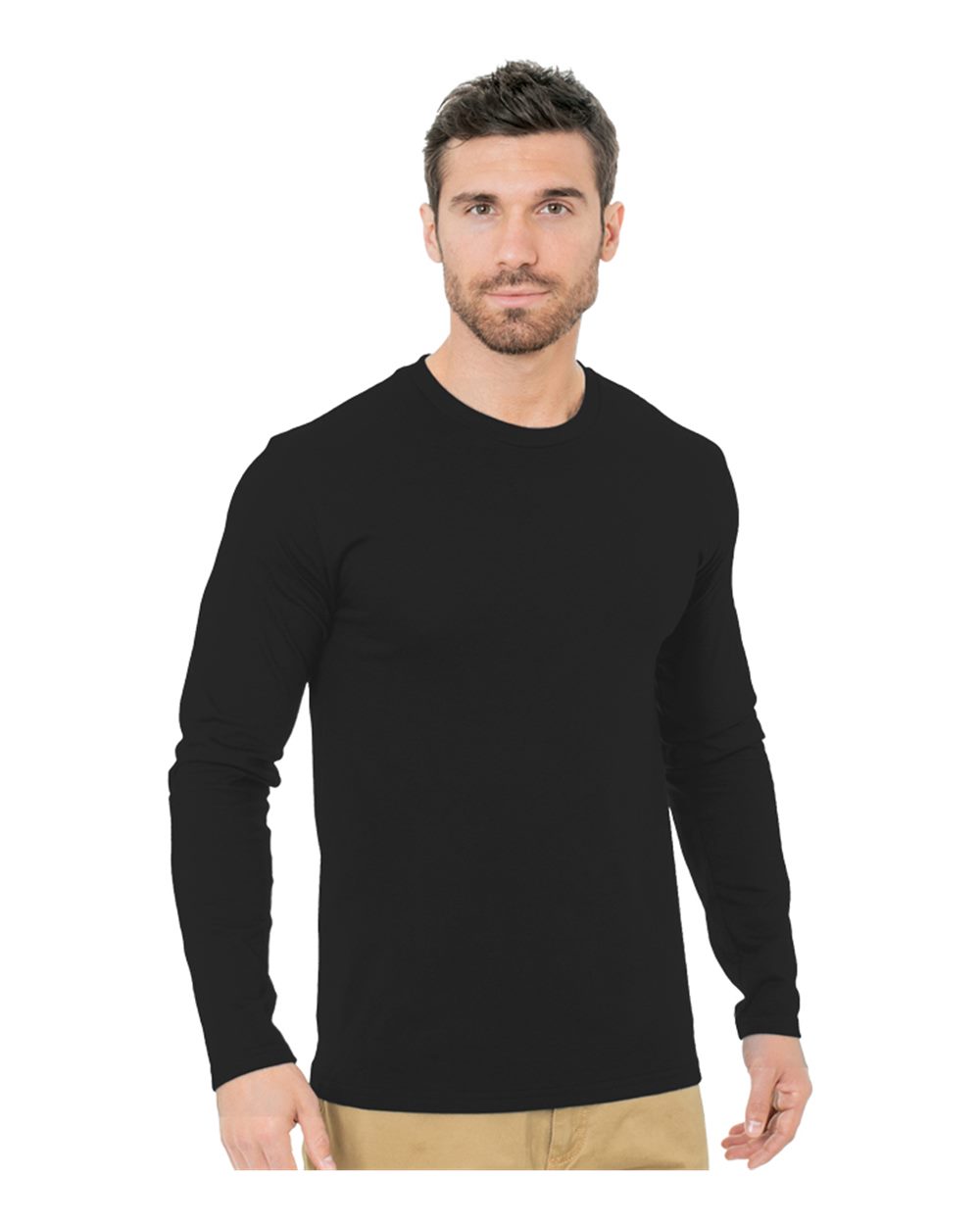 Black Fine Jersey Long Sleeve T-Shirt - 9550