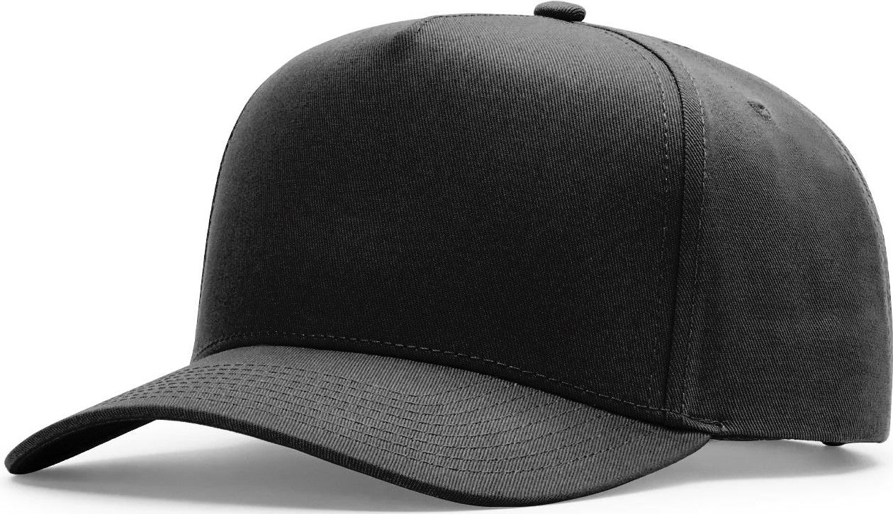Black Full Fabric Five Panel Champ