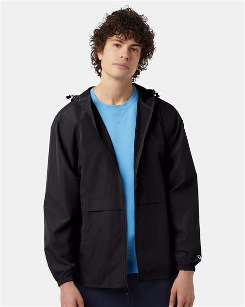Black Full-Zip Anorak Jacket - CO125