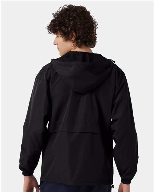 Black Full-Zip Anorak Jacket - CO125