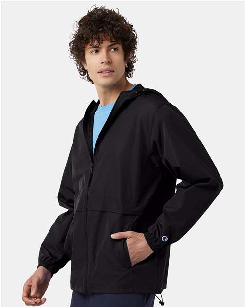 Black Full-Zip Anorak Jacket - CO125