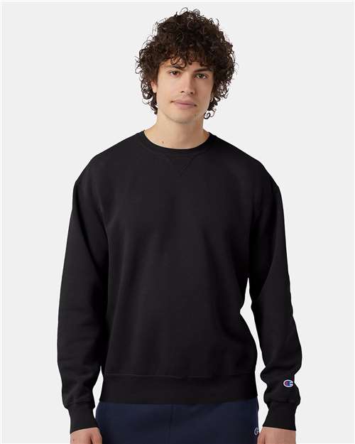 Black Garment-Dyed Crewneck Sweatshirt - CD400