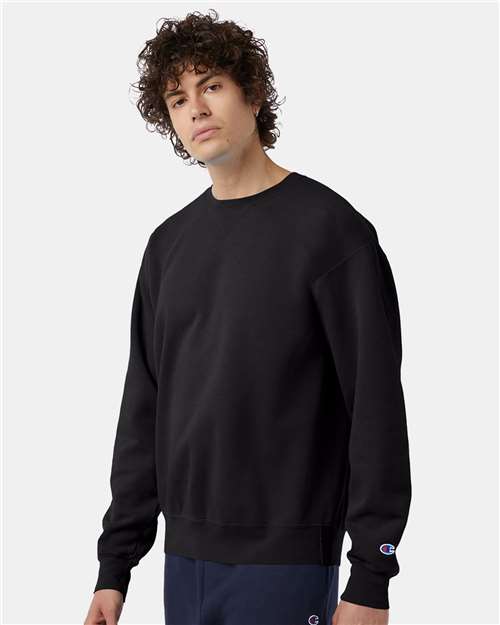 Black Garment-Dyed Crewneck Sweatshirt - CD400